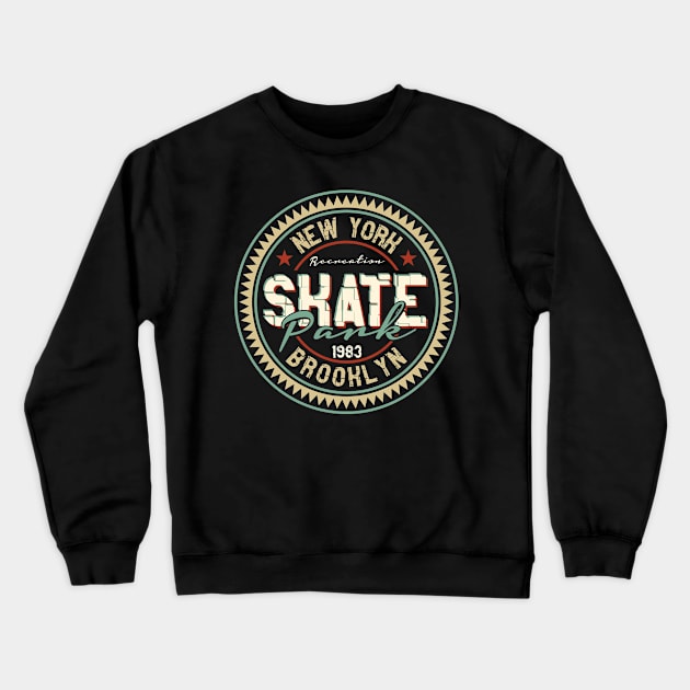 New York Skate Park Crewneck Sweatshirt by BrillianD